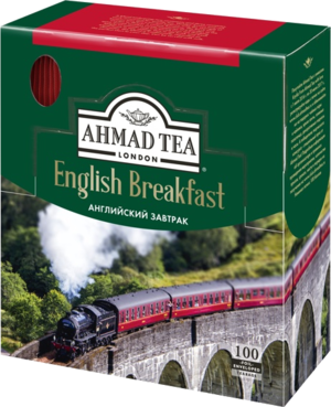 AHMAD TEA. Английский завтрак карт.пачка, 100 пак.