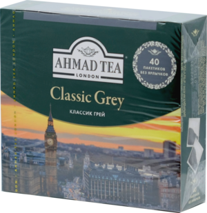 AHMAD TEA. Classic Taste. Earl Grey 80 гр. карт.пачка, 40 пак.