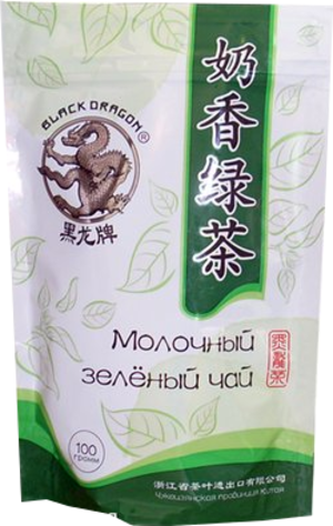 Черный дракон. Молочный зеленый 100 гр. мягкая упаковка