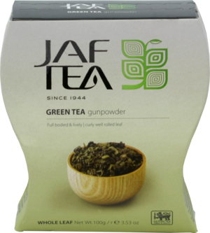 JAF TEA. Зеленый. Gunpowder 100 гр. карт.пачка