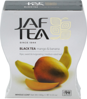 JAF TEA. Черный. Манго-банан 100 гр. карт.пачка