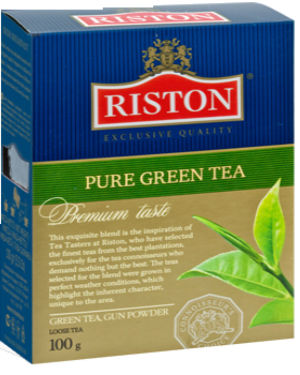 RISTON. Pure Green Tea 100 гр. карт.пачка