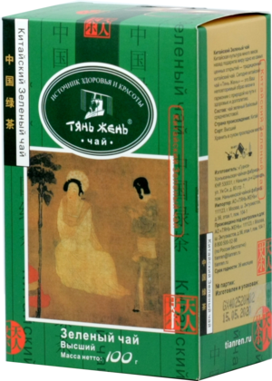 Тянь Жень. Китайский Зеленый 100 гр. карт.пачка