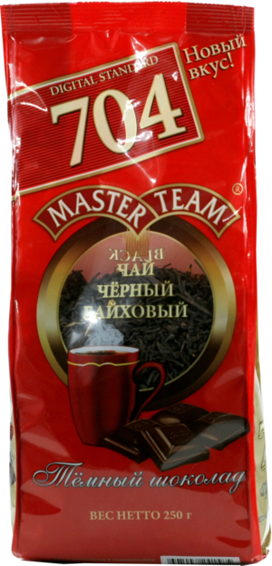 Master Team. 704 стандарт Темный шоколад 250 гр. мягкая упаковка