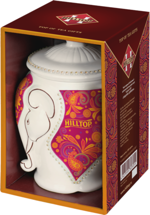 HILLTOP. Чайница Слон Подарок Цейлона 100 гр. чайница керам.