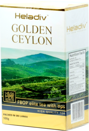 Heladiv. Golden Ceylon Fbop Elit Tea with Tips 100 гр. карт.пачка