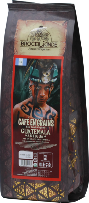 CAFE DE BROCELIANDE. Guatemala (зерновой) 250 гр. мягкая упаковка