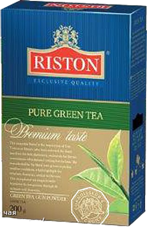RISTON. Pure Green Tea 200 гр. карт.пачка