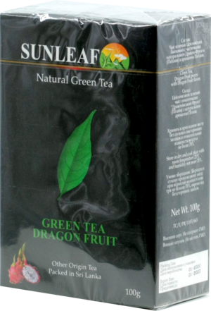 SUNLEAF. Green Tea Dragon Fruit 100 гр. карт.пачка