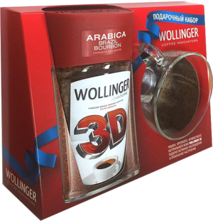 Wollinger. Подарочный набор 3D + кружка 95 гр. стекл.банка