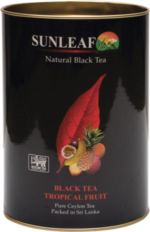 SUNLEAF. Туба. Black Tea Tropical Fruit 75 гр. картонная туба