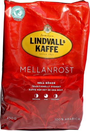 Lindvall's. MEDIUM ROAST зерновой 450 гр. мягкая упаковка