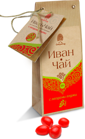 Сибирский кедр. Иван чай с ягодами годжи 50 гр. мягкая упаковка