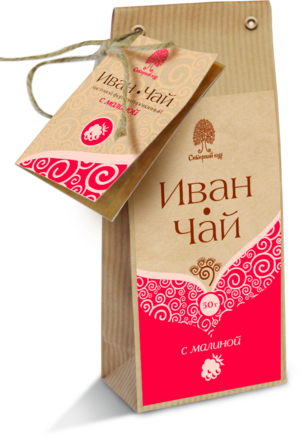 Сибирский кедр. Иван чай с малиной 50 гр. мягкая упаковка