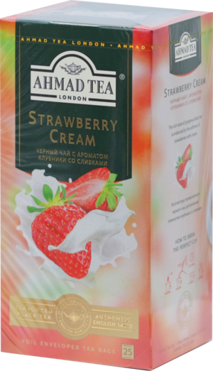 AHMAD TEA. Flavoured Collection. Strawberry Cream карт.пачка, 25 пак.
