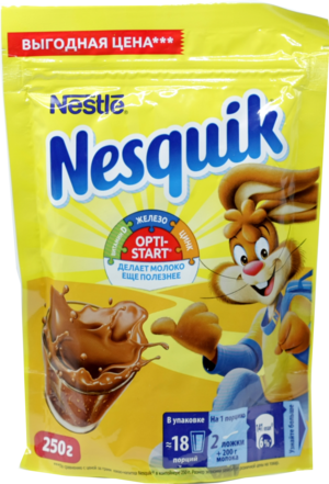 Nestle. Какао Nesquik 250 гр. мягкая упаковка