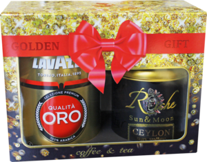 LAVAZZA. Подарочный набор Lavazza Oro + Riche` Natur Ceylon Sun Valley 300 гр. карт.упаковка