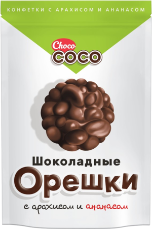 Choco Coco. Choco COCO арахис и ананас 100 гр. мягкая упаковка