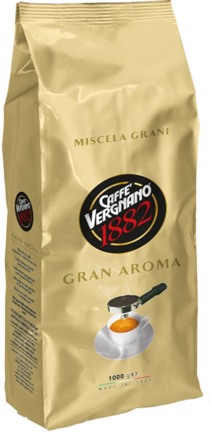 Vergnano. Gran Aroma зерно 1 кг. мягкая упаковка