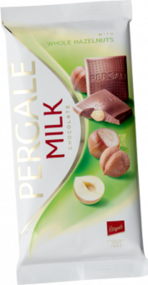 Pergale. Milk with whole Hazelnuts 100 гр. мягкая упаковка