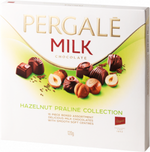 Pergale. Milk hazelnut praline collection 120 гр. карт.упаковка