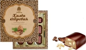 Сибирский кедр. Халва кедровая в шоколадной глазури 130 гр. карт.пачка