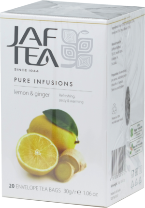 JAF TEA. Pure Infusions. Лимон-имбирь карт.пачка, 20 пак.
