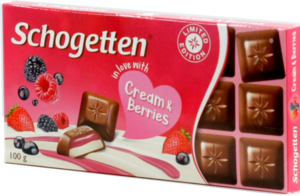 Schogеtten. In love with Cream&Berries (Молочный крем и ягодный джем) 100 гр. карт.упаковка