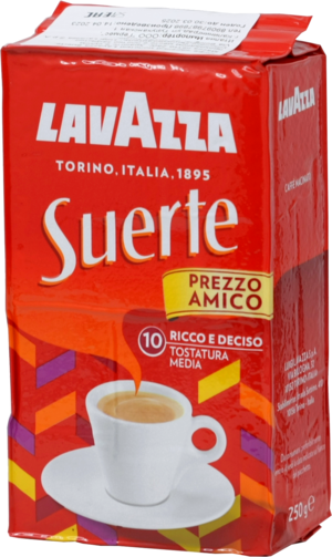 LAVAZZA. Suerte (молотый) 250 гр. мягкая упаковка