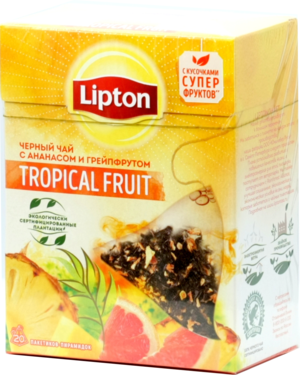 Lipton. Tropical Fruit пирамидки карт.пачка, 20 пирамидки