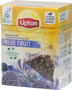 Lipton. Blue Fruit пирамидки карт.пачка, 20 пирамидки