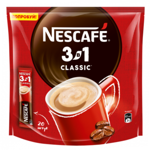 Nescafe. 3 в 1. Classic карт.пачка, 20 пак.