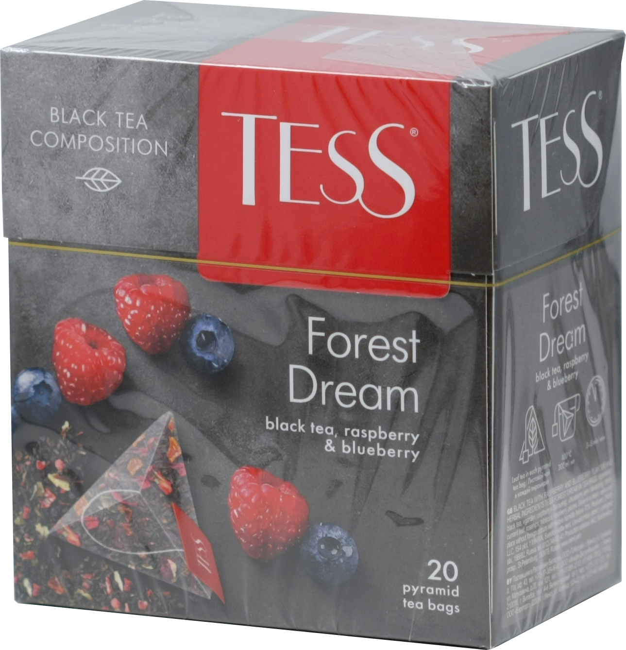 TESS. FOREST DREAM (черный) пирамидки карт.пачка, 20 пирамидки
