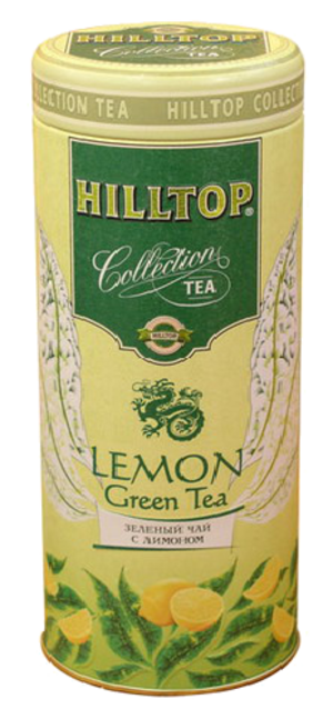 HILLTOP. Зеленый чай с лимоном 100 гр. жест.банка (Уцененная)
