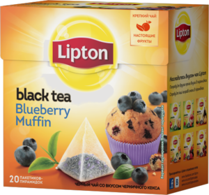 Lipton. Blueberry Muffin пирамидки карт.пачка, 20 пирамидки