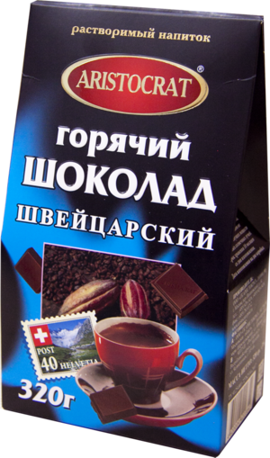 ARISTOCRAT. Горячий шоколад Arisocrat Швейцарский 320 гр. мягкая упаковка