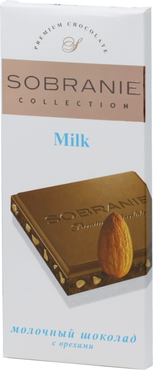 SOBRANIE. Sobranie молочный с орехами 90 гр. карт.пачка (Уцененная)