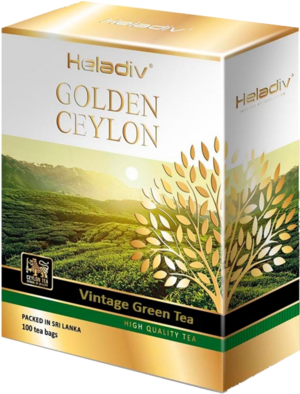 Heladiv. Golden Ceylon Green Vintage Tea карт.пачка, 100 пак.