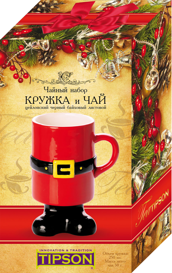 Чай с кружкой подарочный набор. Набор чая Тесс с кружкой. Подарочный набор чашка с чаем. Дед Мороз и чай. Купить набор чая на озон