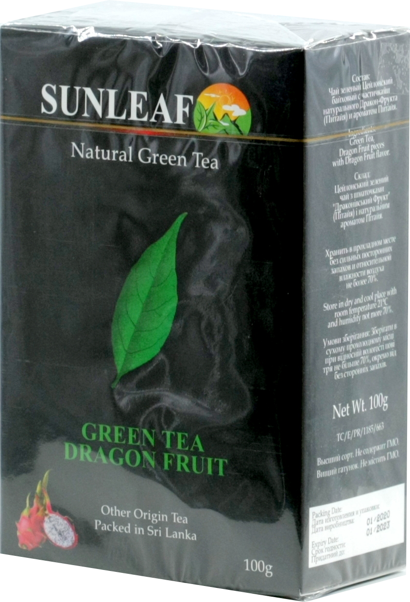Sun Leaf. Green Tea Dragon Fruit 100 гр. карт.пачка