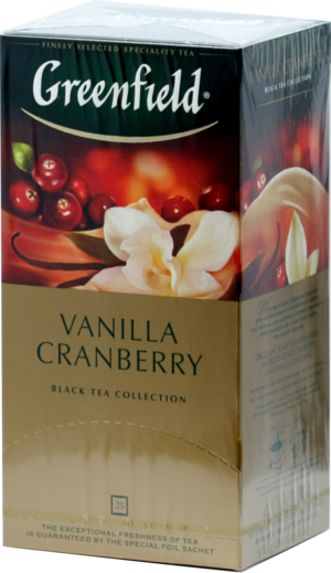 Greenfield. Vanilla Cranberry 37,5 гр. карт.пачка, 25 пак.