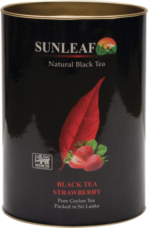 SUNLEAF. Black Tea Strawberry 75 гр. картонная туба