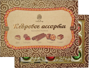 Сибирский кедр. Ассорти в шоколадной глазури 200 гр. карт.пачка