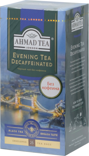 AHMAD. Вечерний чай/Evening Tea Decaffeinated 50 гр. карт.пачка, 25 пак.