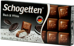 Schogеtten. Black&White (Ванильный крем и шоколадное печенье) 100 гр. карт.упаковка