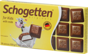 Schogеtten. For Kids (Детский с молочной начинкой) 100 гр. карт.упаковка