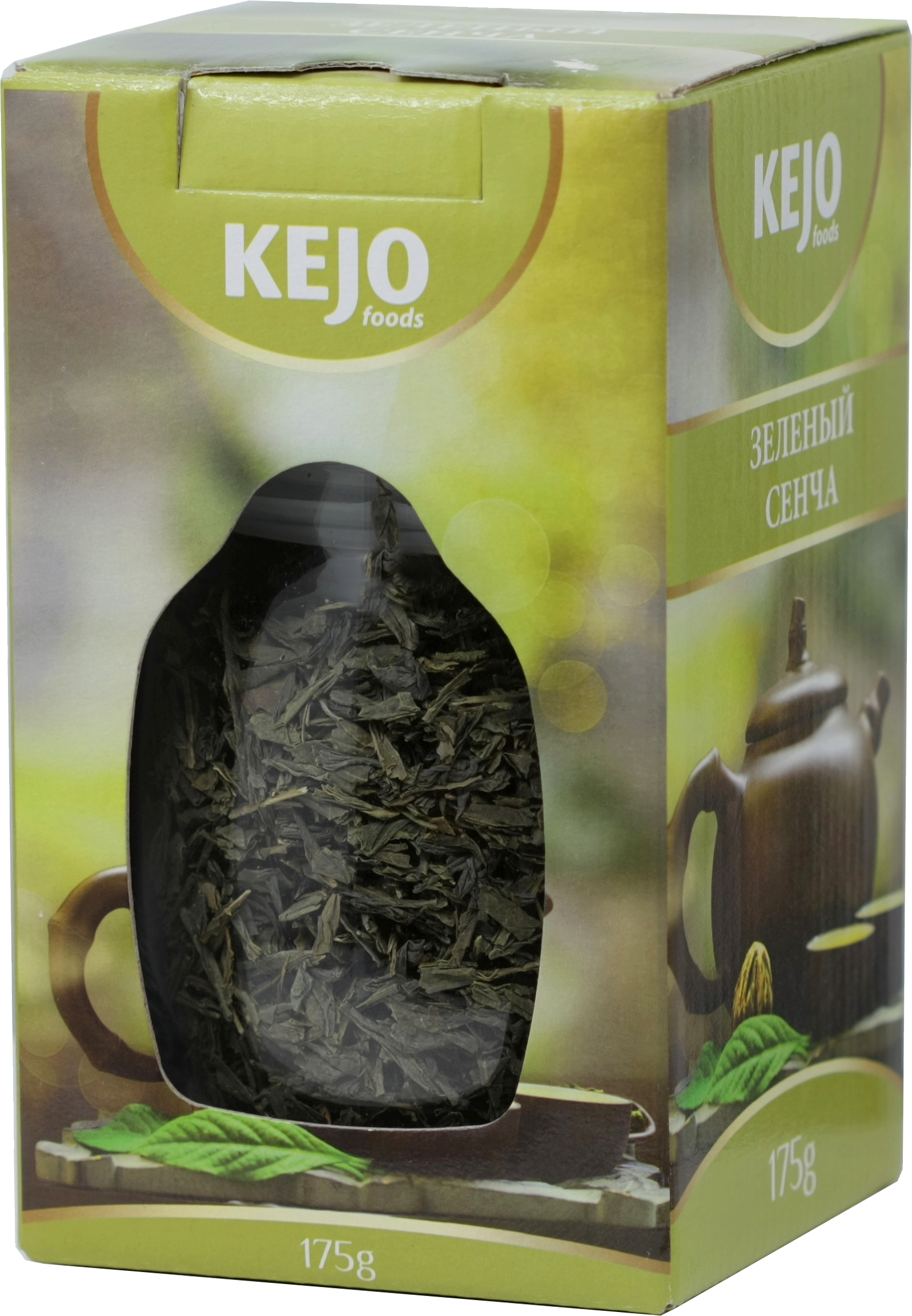 KejoFoods. Зеленый чай Сенча 175 гр. стекл.банка