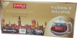 IMPRA. Подарочный набор Королевский эликсир + чайник 500 гр. карт.упаковка