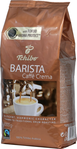 Tchibo. Barista Caffe Crema зерновой 1 кг. мягкая упаковка (Уцененная)