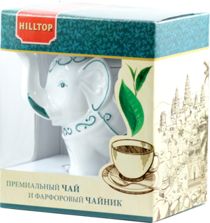 HILLTOP. Чайник Слон топаз 80 гр. чайница керам.